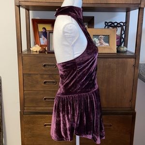 GORGEOUS TART Halter/Keyhole Neck Velvet Top/Dress